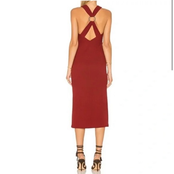 Free People All The Right Angles Midi Keyhole Dress - Picture 2 of 7